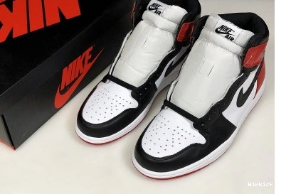 1 BLACK-VARSITY OG MENS AIR RED TOE” “BLACK HIGH  WHITE JORDAN 1121